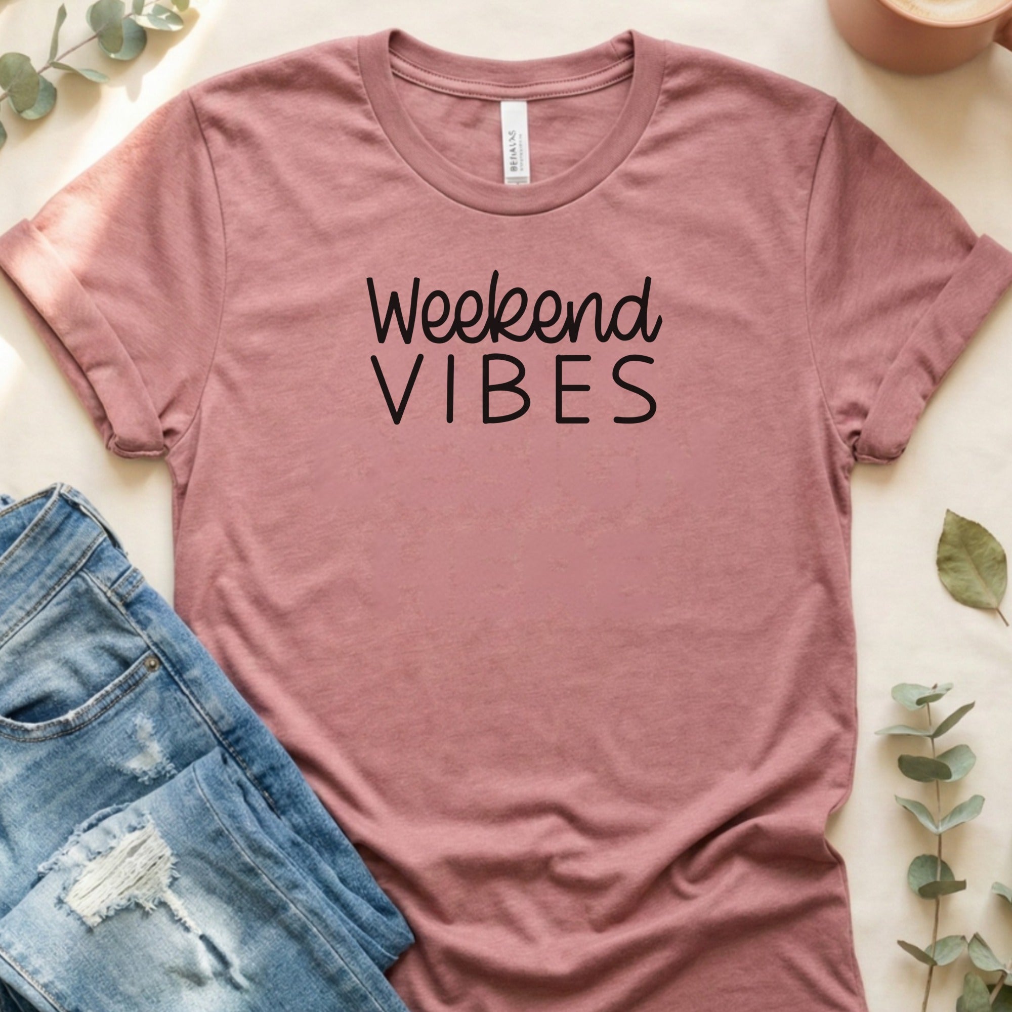 Weekend Vibes Graphic Tee Shirt Casual Wear Shirt