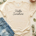 Hello Sunshine Inspiring Graphic Tee Shirt