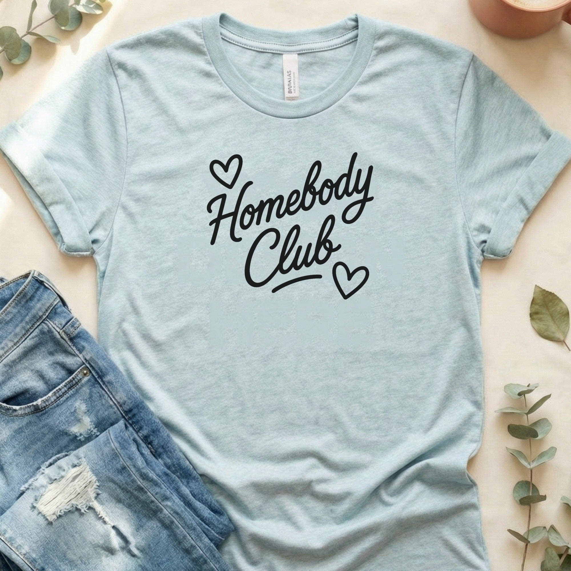 Homebody Club Heart T-Shirt Casual Comfortable Apparel
