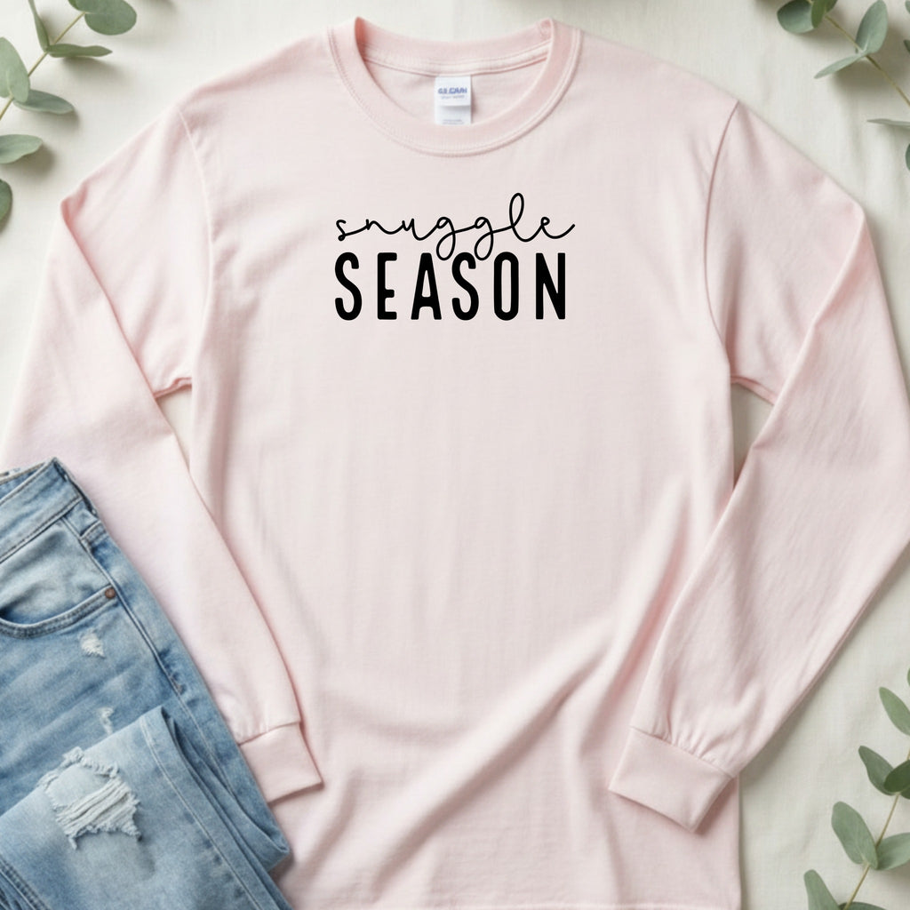 Snuggle Season Text In Bold Design Long Sleeve T-Shirt