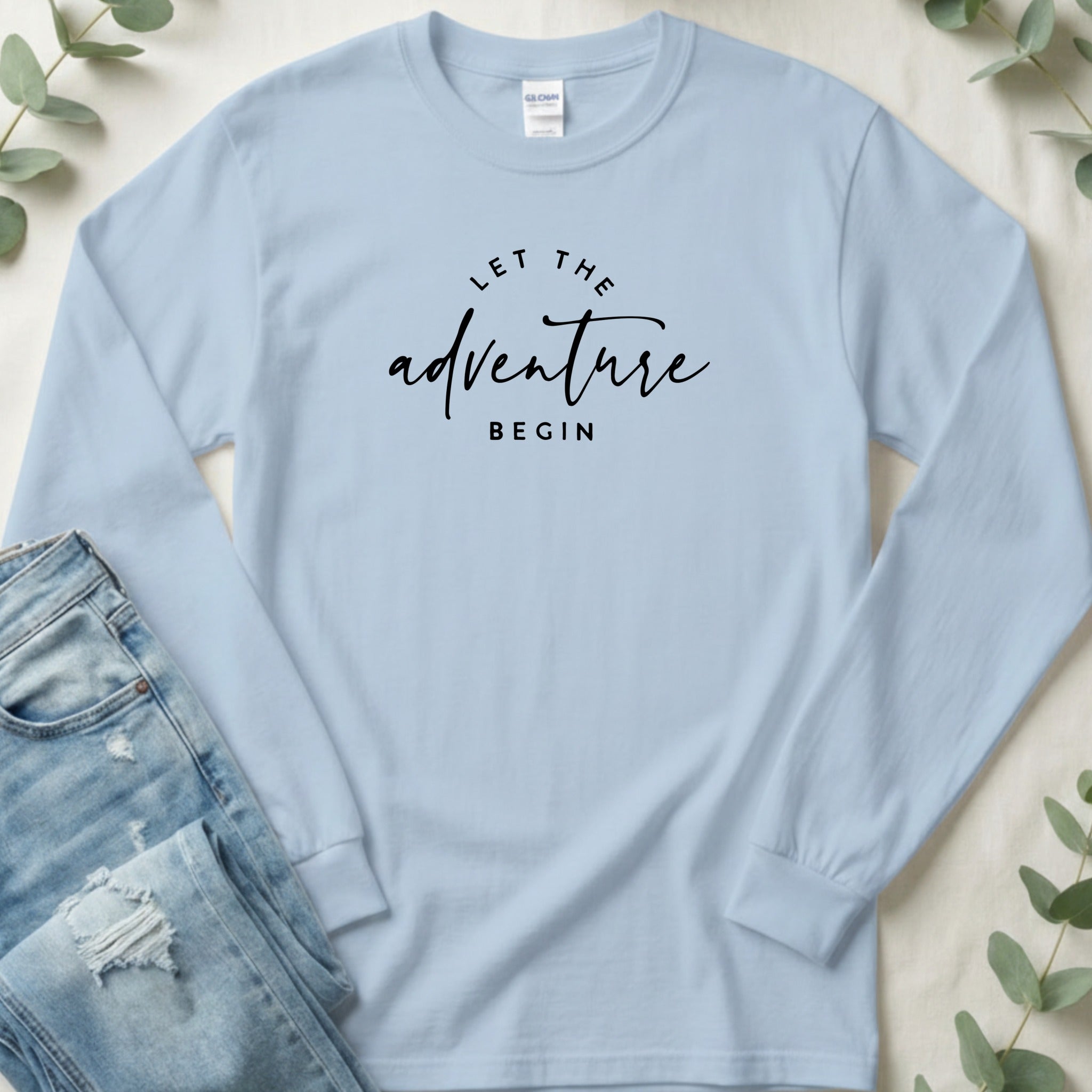 Let the Adventure Begin Stylish Long Sleeve Shirt