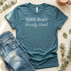 ADHD Brain Anxiety Heart Casual Tee