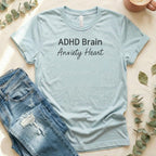 ADHD Brain Anxiety Heart T-Shirt for a Unique Style