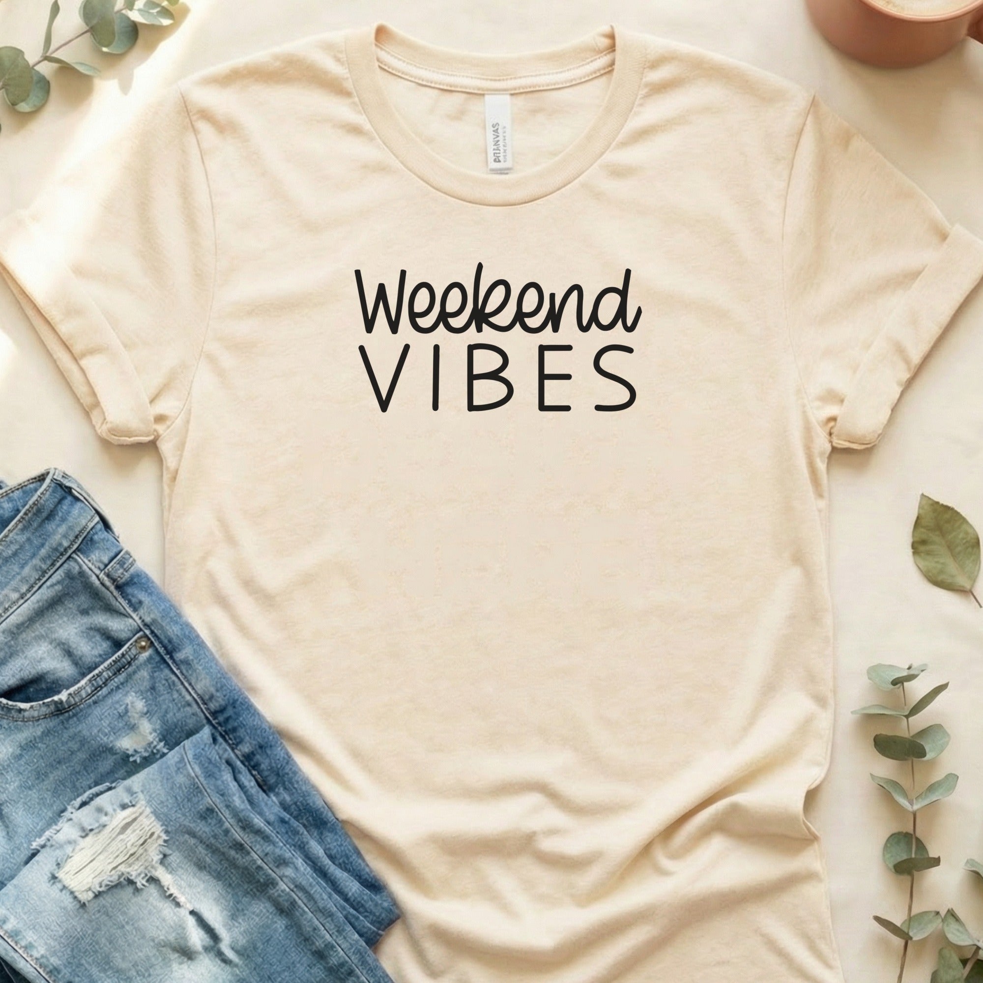 Weekend Vibes Graphic Tee Casual T-Shirt for All Ages