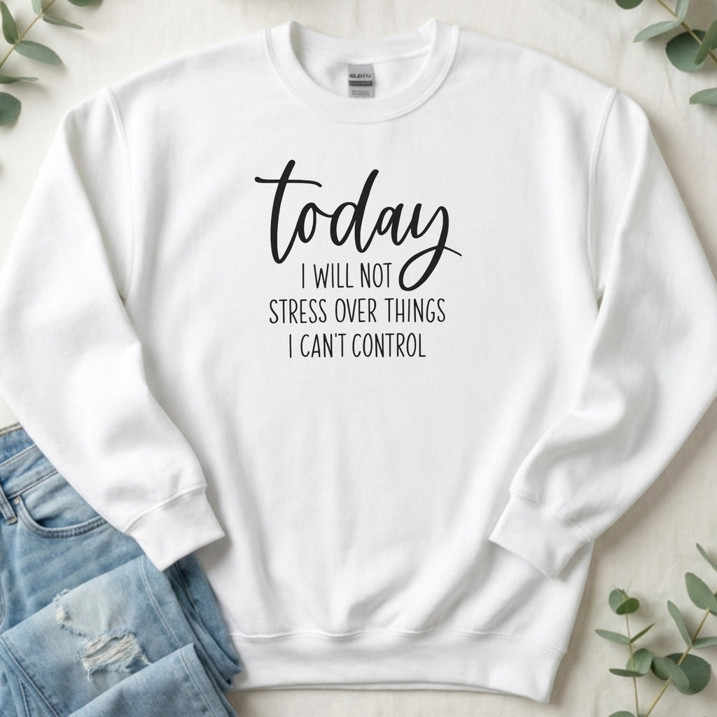 Today I Will Not Stress Over Things I Can't Control Sweatshirt