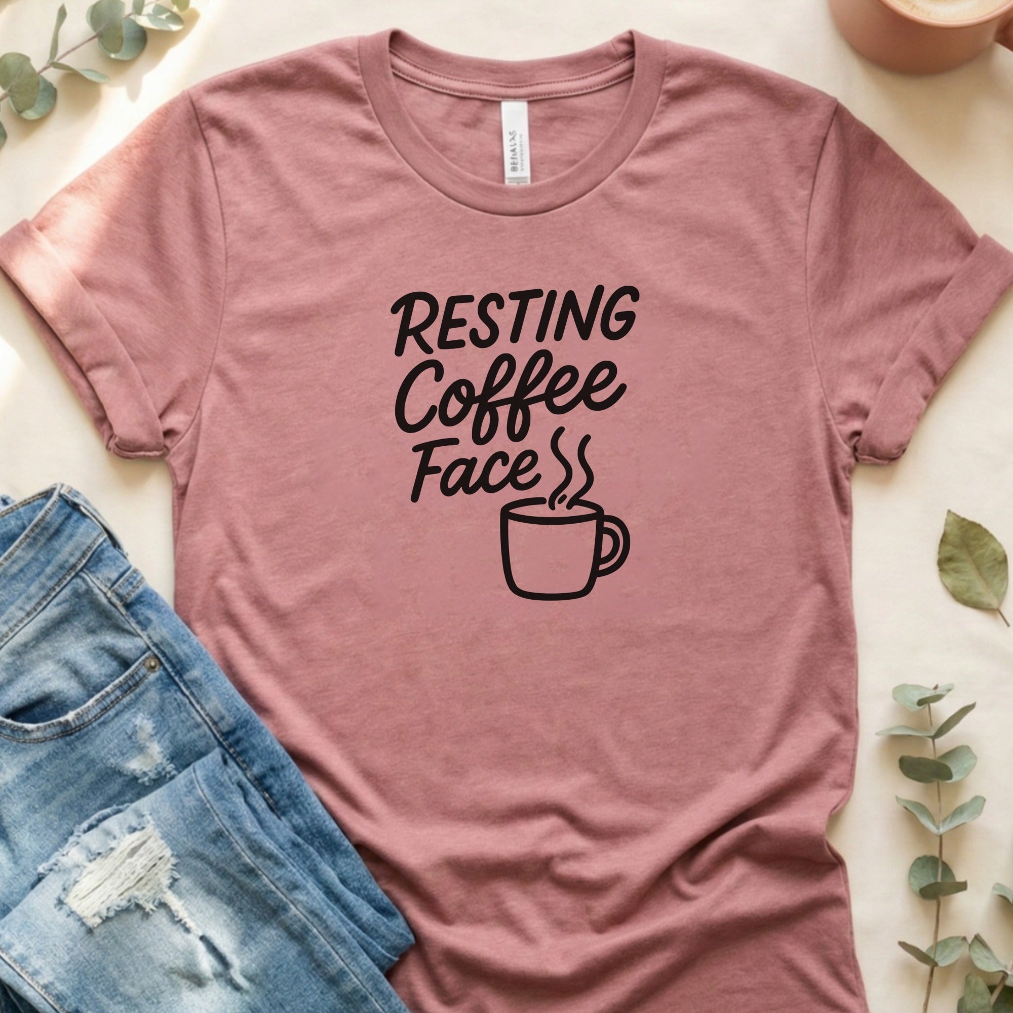 Resting Coffee Face Funny T-Shirt for Coffee Lovers