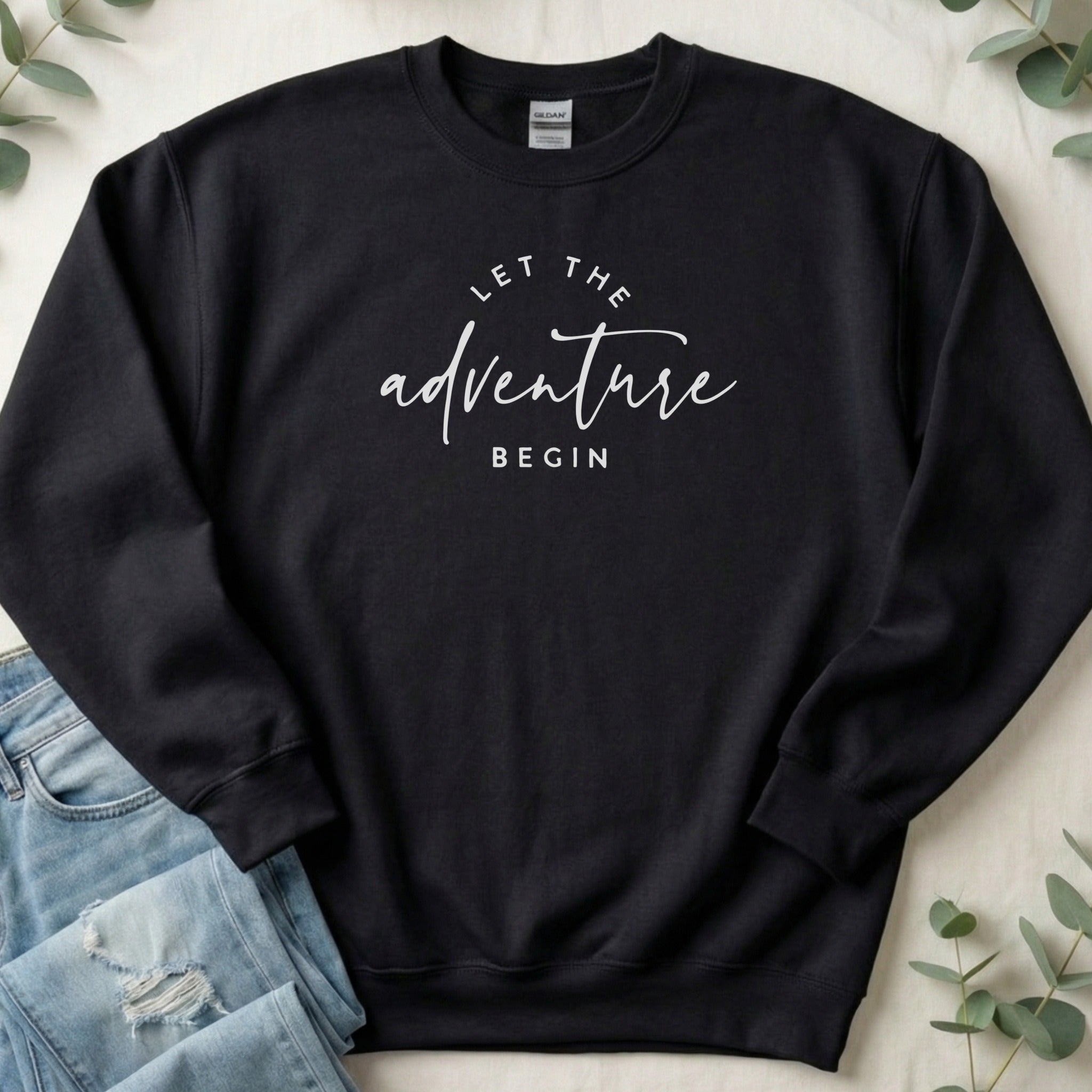 Let the Adventure Begin Black Sweatshirt Product