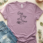 One Day at a Time Inspirational Graphic Tee Shirt