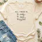 All I Need Is Wifi Food My Bed Graphic T-shirt