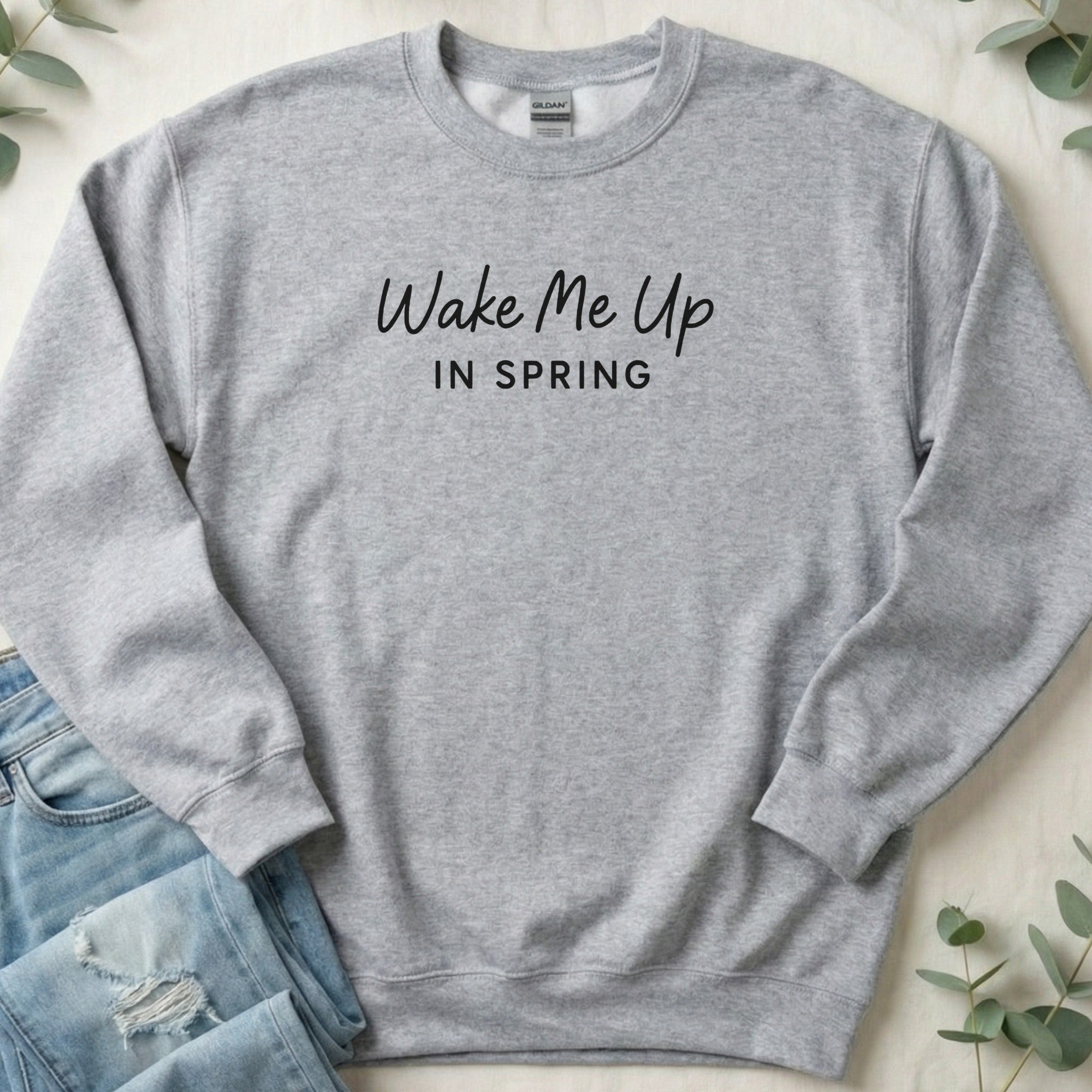 Wake Me Up In Spring Graphic Sweatshirt Top