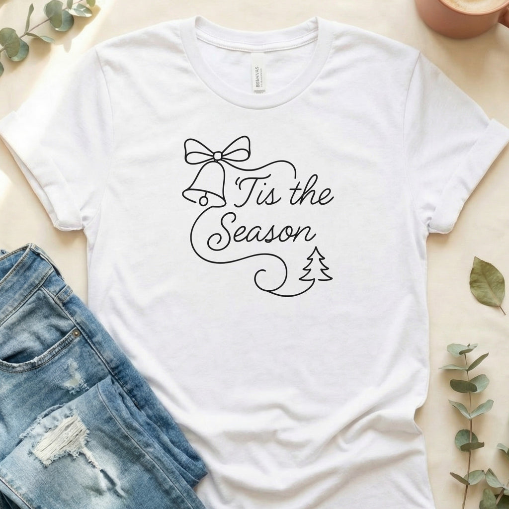 Tis the Season Christmas Bell Tree Graphic Shirt