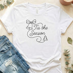 Tis the Season Christmas Bell Tree Graphic Shirt