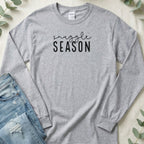Snuggle Season Text In Bold Design Long Sleeve T-Shirt