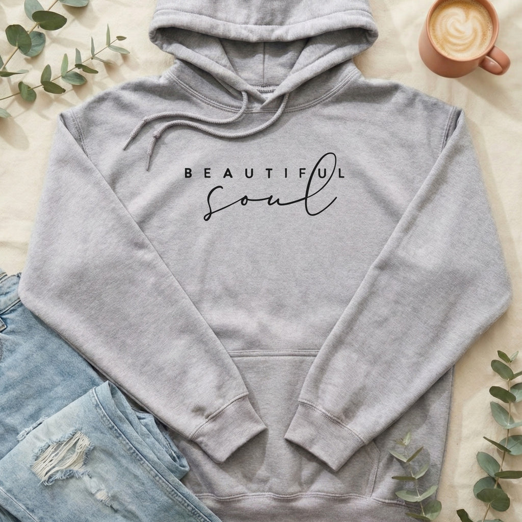Beautiful Soul Hoodie Stylish Gray with Elegant Design