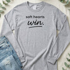 Soft Hearts Win Graphic Long Sleeve Shirt