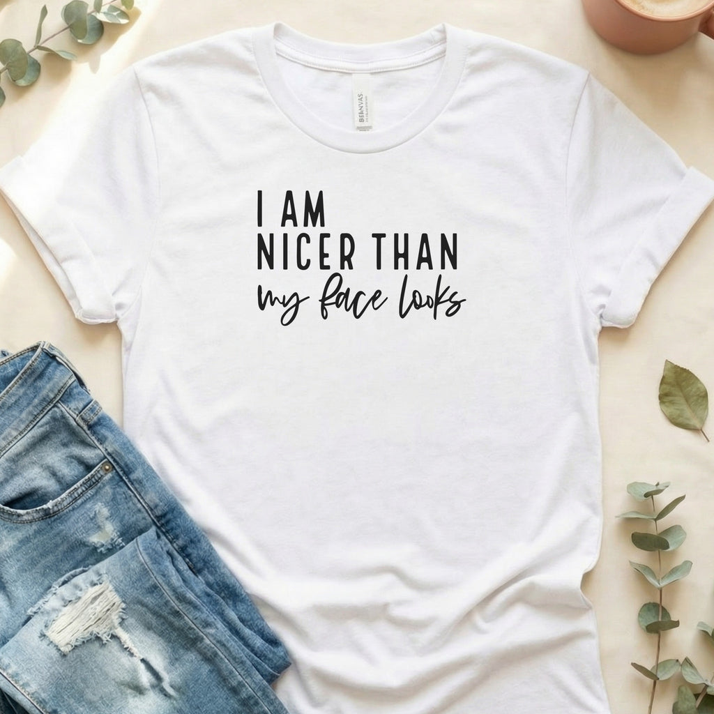 I Am Nicer Than My Face Looks Graphic T-Shirt