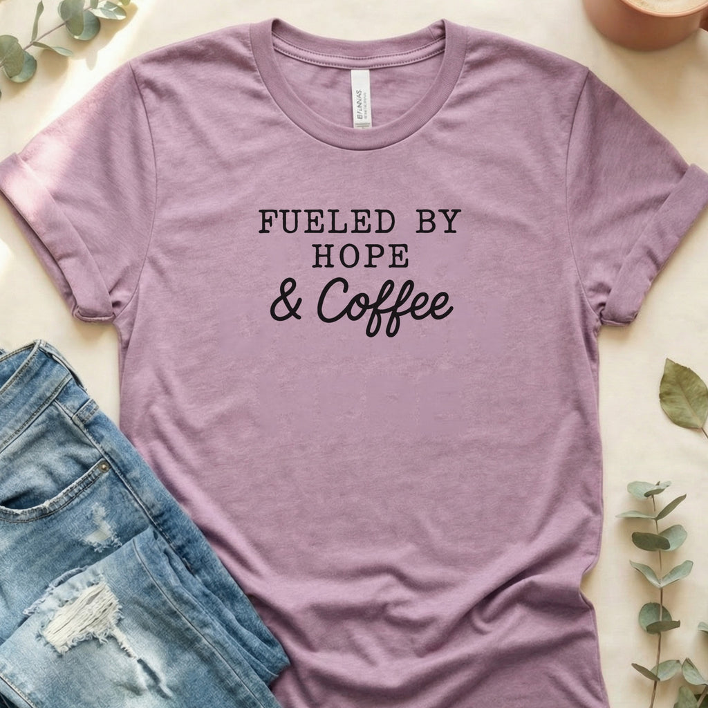 Fueled by Hope & Coffee Casual Short Sleeve Shirt