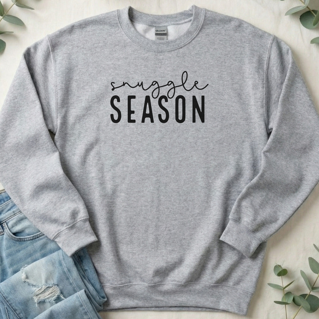 Cozy Snuggle Season Graphic Sweatshirt Ideal for Winter