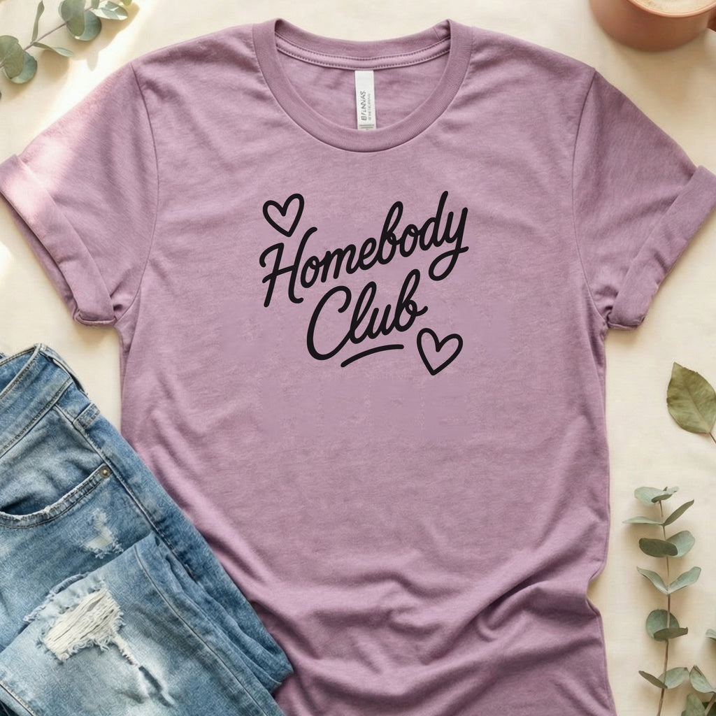 Homebody Club Cute Heart Graphic Casual Shirt